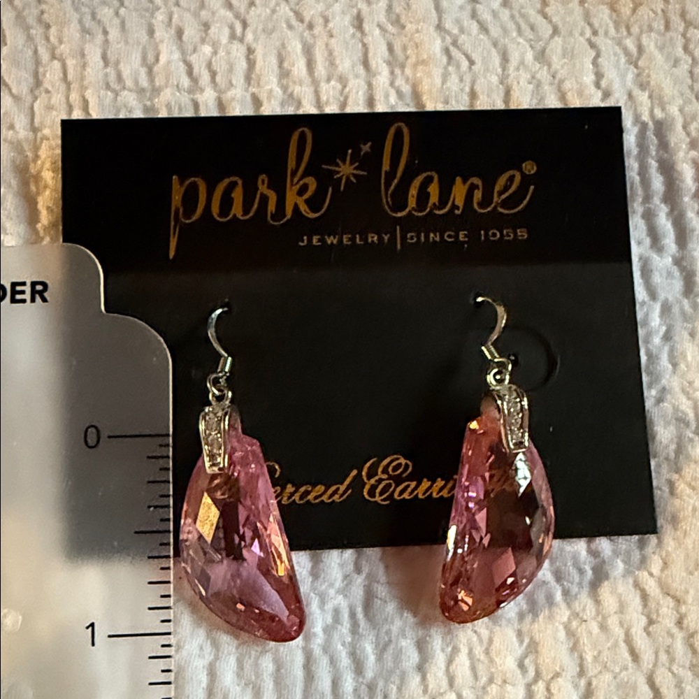 Park Lane Sparkling Pink Crystal Earrings - Picture 6 of 6